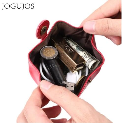 JOGUJOS Small Coin Purse Unique Design Women Genuine Leather Money Rfid Wallet Mini Storage Purses Girl Card Holder 2021 Fashion