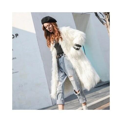 Top brand New Fashion Women Faux Fur Coat MK high quality