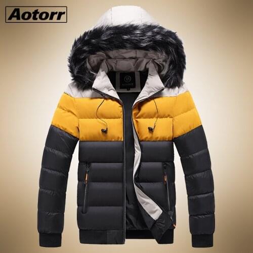 2021 Fur Collar Hooded Men Parkas Thick Cotton Thermal Male Warm Jacket Windbreak Outerwear Mens Brand Plus Size 5XL Overcoat