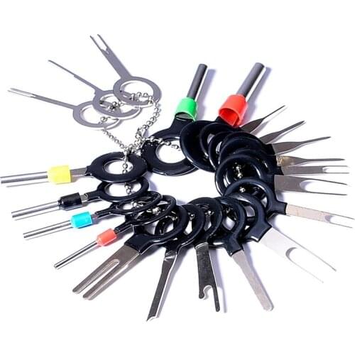21Pcs Terminals Removal Key Tools Set For Car, Auto Electrical Wiring Crimp Connector Pin Extractor Puller Repair Remover Key To