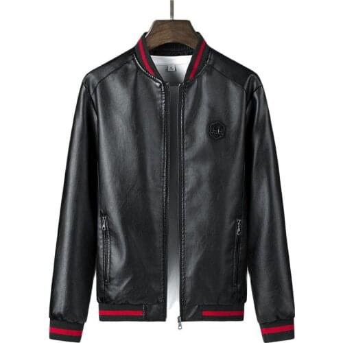 ANSZKTN New Arrivals Mens Slim Fit Leather Jackets Motorcycle PU Business Thick Warm Winter Biker Coats Windp