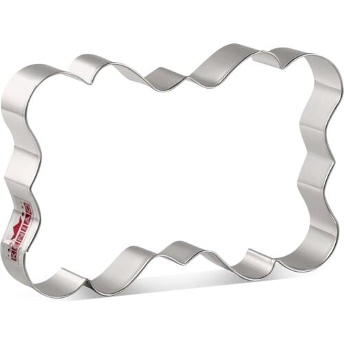 KENIAO Plaque Cookie Cutter - 9 x 12.8 CM - Frame Biscuit / Fondant / Bread / Pancake Molds - Stainless Steel