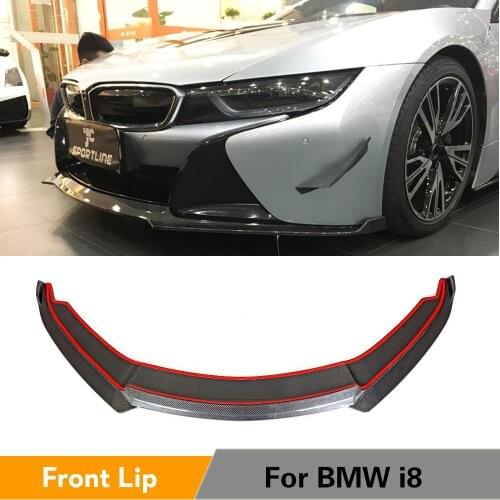 Front Bumper Lip For BMW i8 2014 - 2018 Front Bumper Lip Splitters Carbon Fiber