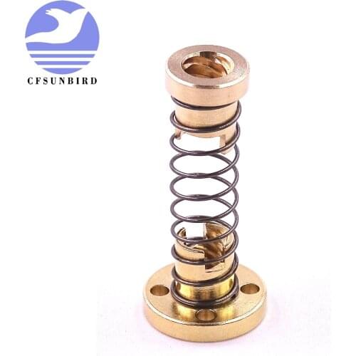 T8 Anti Backlash Spring Loaded Nut Elimination Gap Nut for 8mm Acme Threaded Rod Lead Screws DIY CNC