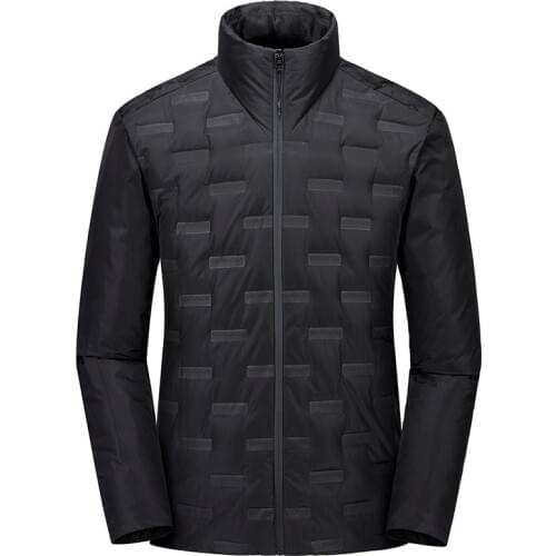 Stand Collar Duck Down Jackets Man Thick Winter Down Coats Male Fashion Puffer Jackets Warm Outerwear JK-309