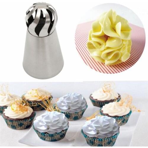 Russian Ball Nozzles Flower Stainless Steel Dessert Decorators cream Flower Fondant Icing Piping Tip Cream Torch
