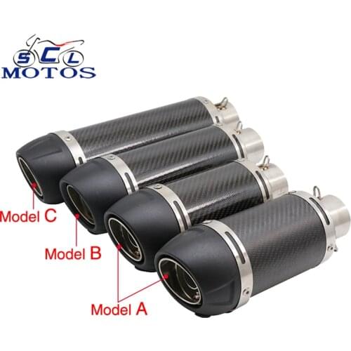 Sclmotos- LeoVince Modified Carbon Fiber Motorcycle Exhaust Pipe Muffler Pipe with DB Killer Sliencer for Yamaha for Kawasaki