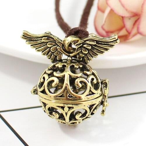1PC Multi-style Retro Charm Aromatherapy Pendant Spherical Locket for Aroma Essential Oil Aromatherapy Diffuser Necklace Jewelry