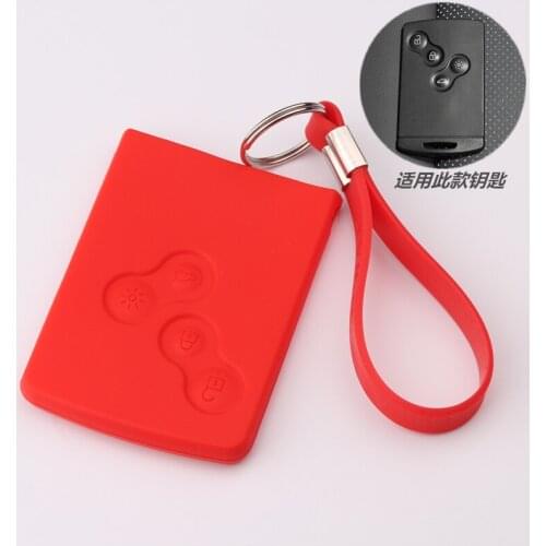 Car Key Cover Silicone For Renault Logan Megane 2 3 1 Clio Koleos Laguna Duster Fluence Scenic Sandero Captur Card keychain Case