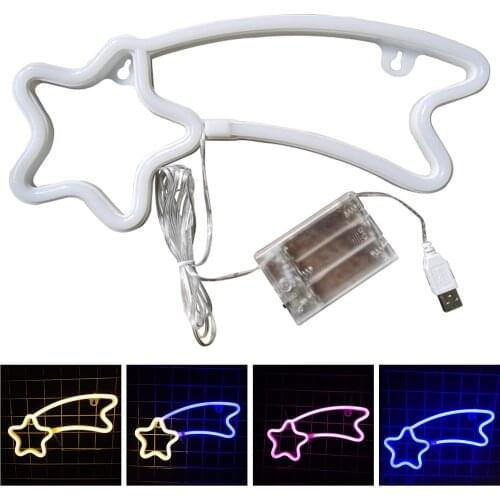 LED Neon Light Wall Decor Room Living Room Bar Shaped Decor Light Neon Lamp