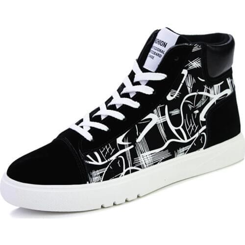 High Quality Men hidden heel Canvas Shoes 2018 Fashion High top Mens Casual Shoes Breathable Canvas Man Lace up Youth Shoes