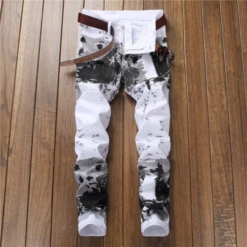 VIANKANI Denim Designer White Jeans High Quality For Men 28-38 2021 Autumn Winter HIP HOP Punk Streetwear