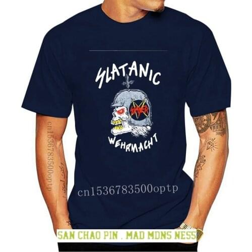 VINTAGE SLAYER SLATANIC WEHRMACHT TOUR Mens Black T shirt Tee S-3XL Tees Brand Clothing Funny T-Shirt top tee