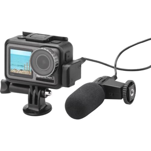 For DJI OSMO Action microphone 3.5mm/USB-C Adapter audio external mic mount for TRS Plug DJI OSMO Action Accessories