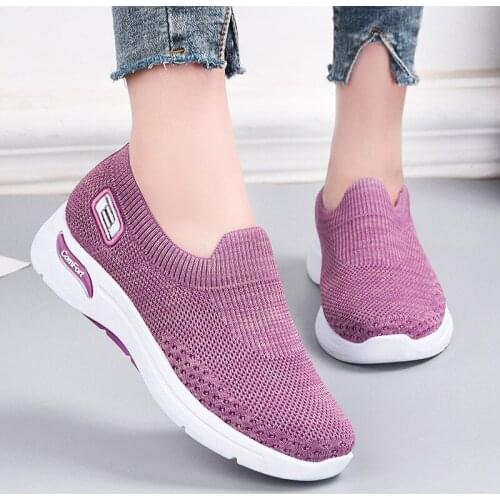 Womens Shoes Spring 2021 New Womens Shoes Casual Walking Shoes Sock Shoes Soft Bottom Mom Shoes Fashion Sneakers Women