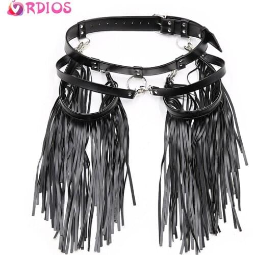 Woman Sexy Panties PU Leather Binding Tassel Sexy Decorative Pants Sex Waist Belts Bondage Suspenders Sexy Lingerie For Adult