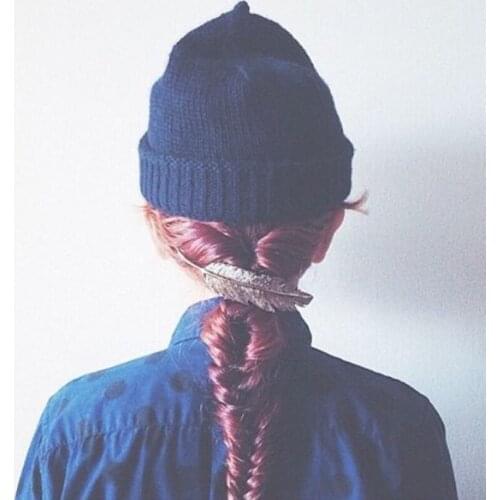 Womens Unique Design Simple Retro Exaggerated Metal Feather Hairpin Hair Bands Hair Accessories Jewelry Wholesale