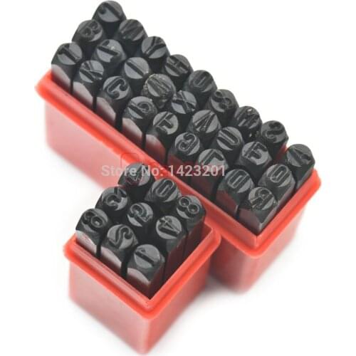1 Set / Lot 6mm Steel Stamp Number Letter Die Punch Jewelers Set Metal in Case For Punching stamp and personalizing jewelry