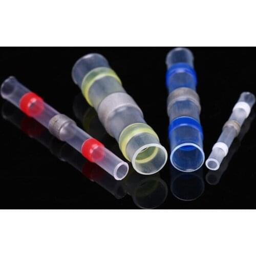 10/20/50PCS Solder Electrical Terminals Heat Shrink tube Seal Connectors Waterproof Butt Connectors Wire Insulated Splices s1