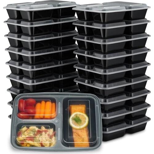10 pcs Meal Prep Containers with Lids Bento Box Reusable Plastic Microwaveable Dishwasher Safe Storage Food Home Lunch box