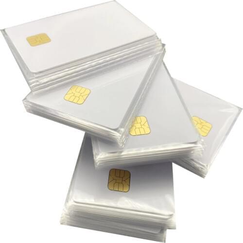 ISO 7816 White AT24C64 Chip Smart IC Card with 64K EEPROM Memory For Access Control System 10pcs