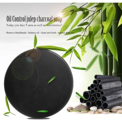 40g Black Bamboo Charcoal Natural Soaps Whitening Skin Reduce Dark Spot Blackhead Skin Pores Deep Cleansing