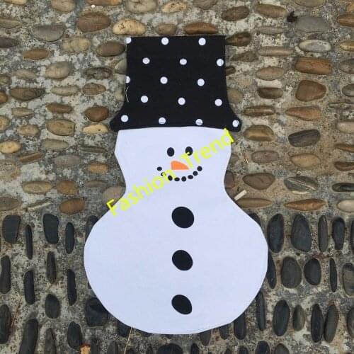 50pcs/lot free shipping wholesale Customs Christmas personalized snowman garden flag canvas garden flags outdoor decoration
