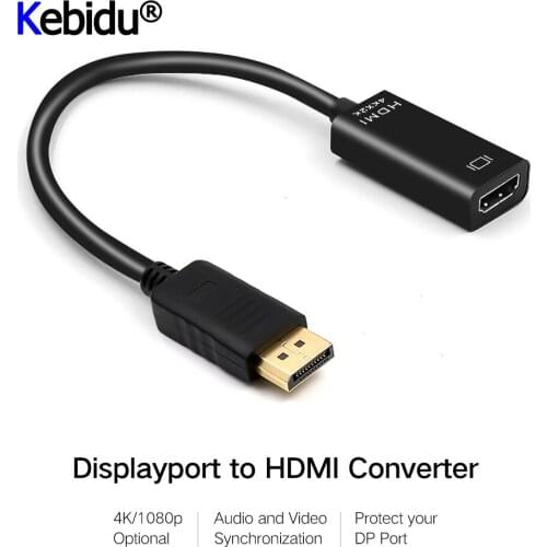 4K DP Displayport Adapter 1080P Display Port Cable Converter For PC Laptop Projector Displayport To HDMI-compatible Adapter