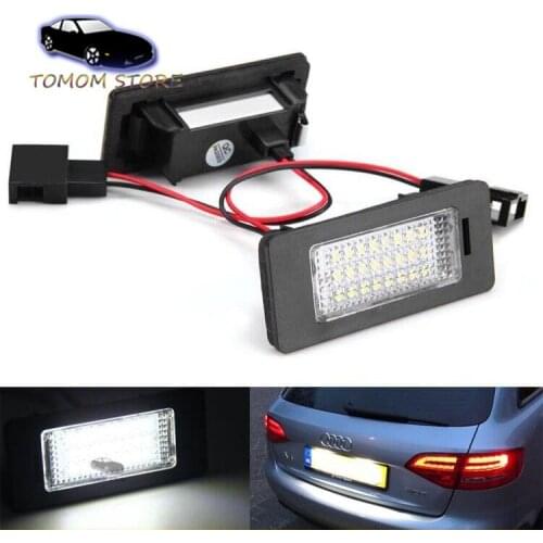 2Pcs Car Rear Number Plate LED White Light Canbus for VW Caddy Golf 6 7 Variant Jetta Polo Passat Tiguan Sharan Touareg Multivan