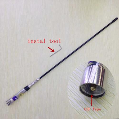 AZ543UV Black Color Fiber Glass High Gain UHF VHF Dual Band Antenna for Kenwood Wouxun Motorola Car Mobile Vehicle Radios 100W