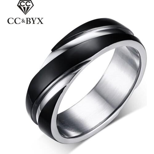 CC Titanium Steel Vintage Rings For Men And Women Simple Style Twill Ring Gentleman Tail Bijoux Party Anel Drop Shipping CC971a
