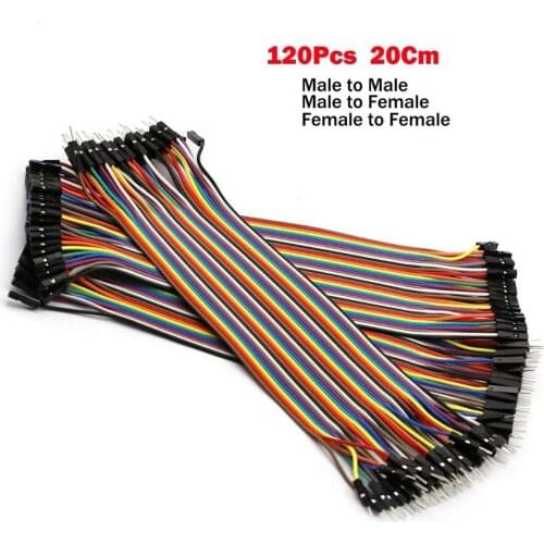 Dupont Line 20cm Male to Male Female to Male and Female to Female Jumper Wire Dupont Cable 40Pcs For arduino DIY KIT