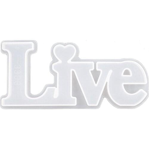 DIY Hello Blessed Live Letter Resin Casting Molds English Letters Love Pendant Silicone Jewelry Resin Mold Craft Tools