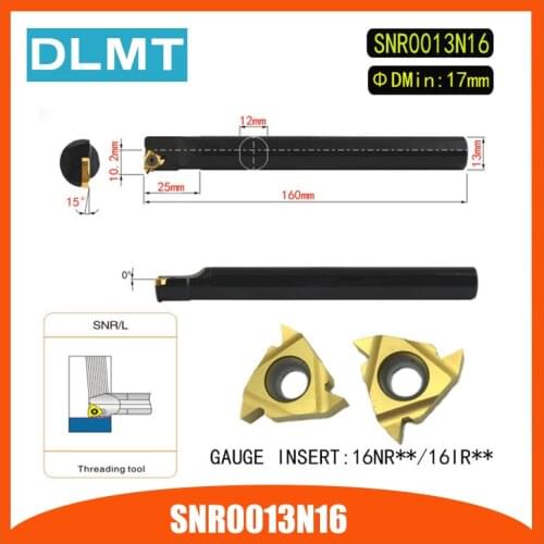 SNR0013N16 Internal Threading Tools Lathe Index Threading Turning Tool Holder For 16IR AG60 16NR AG60 AG55 Insert Right Hand