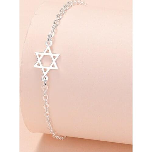 Classic Simple Silver Plated Star Bracelet 2021 Korean Fashion Women Exquisite Bracelet Charm Women Valentines Day Gift Jewelry