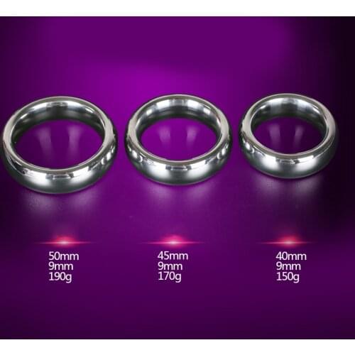 Metal Ejaculation Delay Stainless Steel Penis Ring Cock Rings Male Chastity Device Sex Scrotum Cage Rings Adult Sex Toys For Men