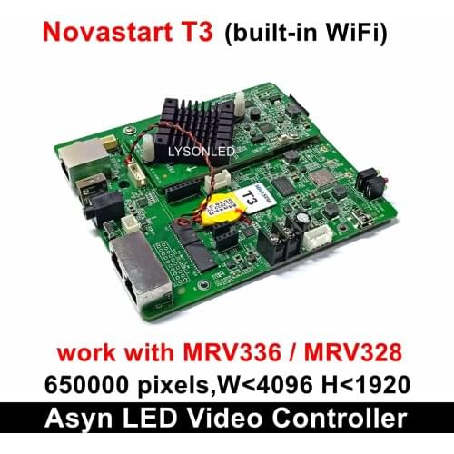 Novastar T3 Asynchronous Large LED Video Display Controller , Nova WiFi Full Color Player Card(TB3 Box on Sale)