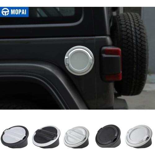 MOPAI Tank Covers for Jeep Wrangler JL 2018 Up Car Oil Cap Fuel Tank Cap Cover for Jeep JL Wrangler Car Accessories Styling