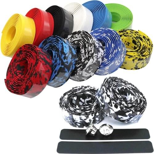 Bar tape bicycle cycling handlebar tape bike Colorful Handle Belt Cork Handlebar Tape Wrap +2 Bar HC0106