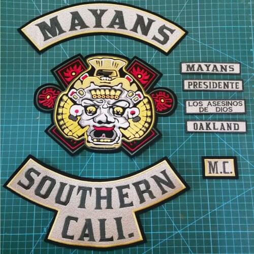 Manyas Patches badges of Embroidered sew on motorcycle vest jacket Clothing patch sons of biker motor anarchy badges stickers