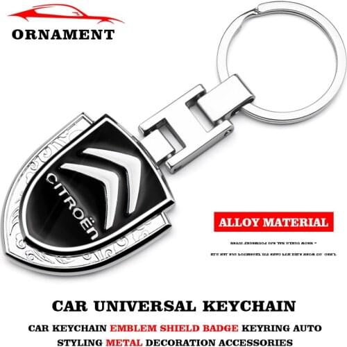 3D Metal Car Stying Emblem Keychains Key Rings Chain For For Citroen C4 C1 C5 C3 C6 C5 C8 DS C-ELYSEE VTS C4l Xantia Accessories