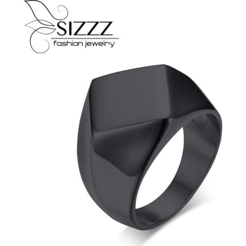 SIZZZ Europe and the United States popular jewelry wholesale titanium steel simple men domineering ring