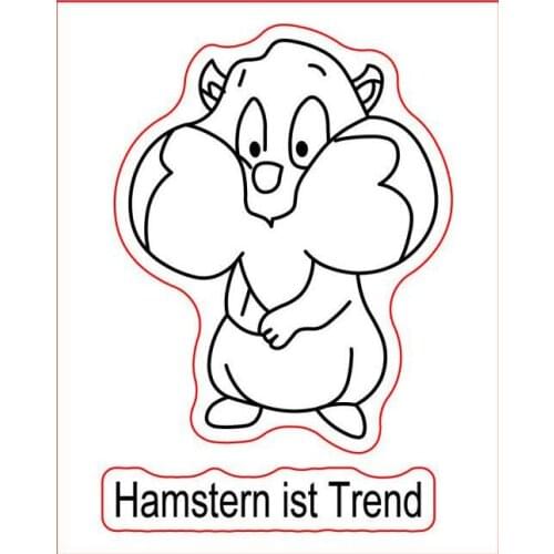 Mouse with German Words Transparent Clear Silicone Stamp/Seal for DIY scrapbooking/photo album Decorative clear stamp ST0931