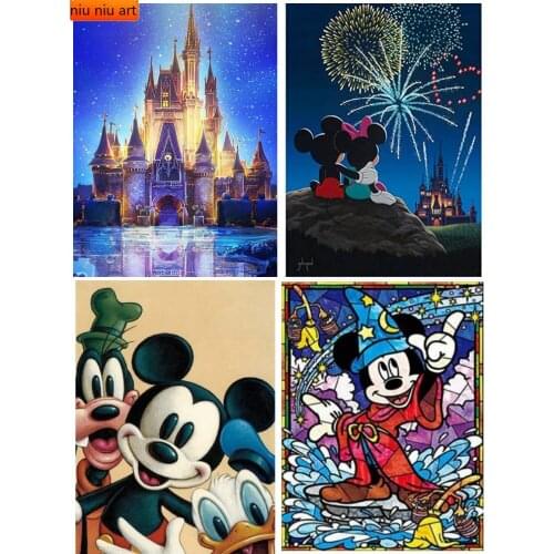 Disney 5D Diy Diamond Painting Cross Stitch Kits Diamond Mosaic Embroidery 3d Painting Round Drill Gift