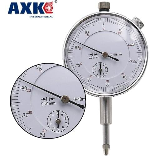 Dial Indicator Gauge 0-10mm Meter Precise 0.01 Resolution Concentricity Test AXK tools 2021 sales