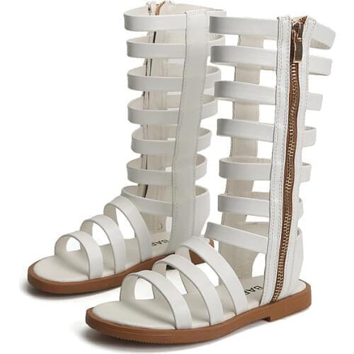 CNFSNJ 2020 new Summer girls high-top Sandals Closed Toe Children Shoes Casual Sports Sneakers Kids Anti-Slip Hollow Shoes 26-37