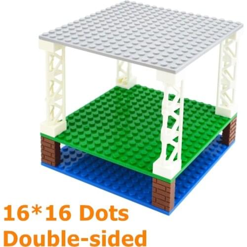 16x16 Double-sided Baseplates Building Bricks 91405 DIY Assemblage Construction Blocks Toys For Children Compatible With Brands