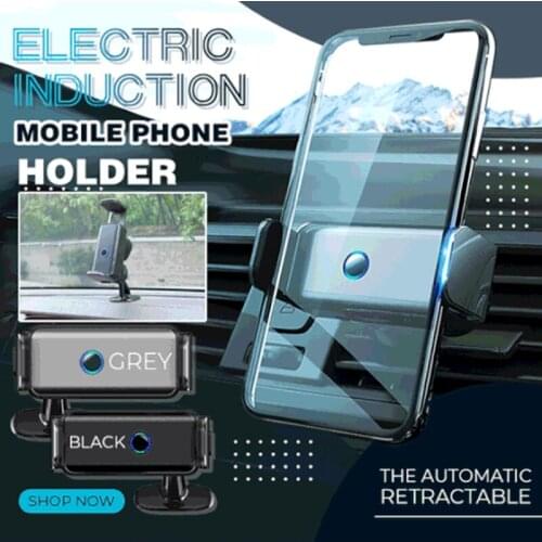 Electric Induction Mobile Phone Holder Aluminum Alloy Phone Rack 360 Degree Swivel USB Rechargeable Mobile Phone Accessories