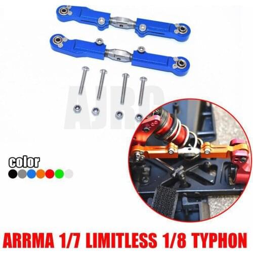 ARRMA 1/7LIMITLESS/INFRACTION 1/8TYPHON aluminum alloy positive and negative teeth adjustable stainless steel rear upper arm rod