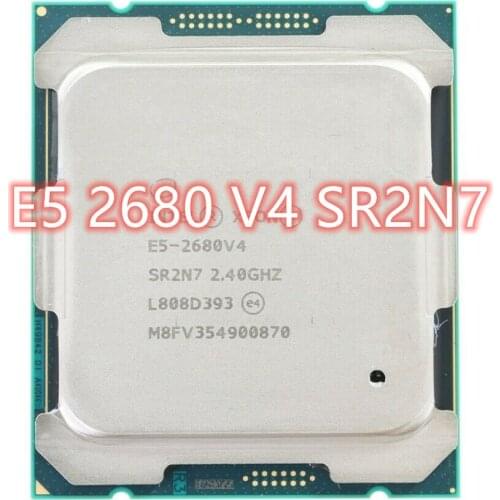 INTEL XEON E5 2680 V4 SR2N7 CPU PROCESSOR 14 CORE 2.40GHZ 35MB L3 CACHE 120W LGA 2011-3 For Server CPU